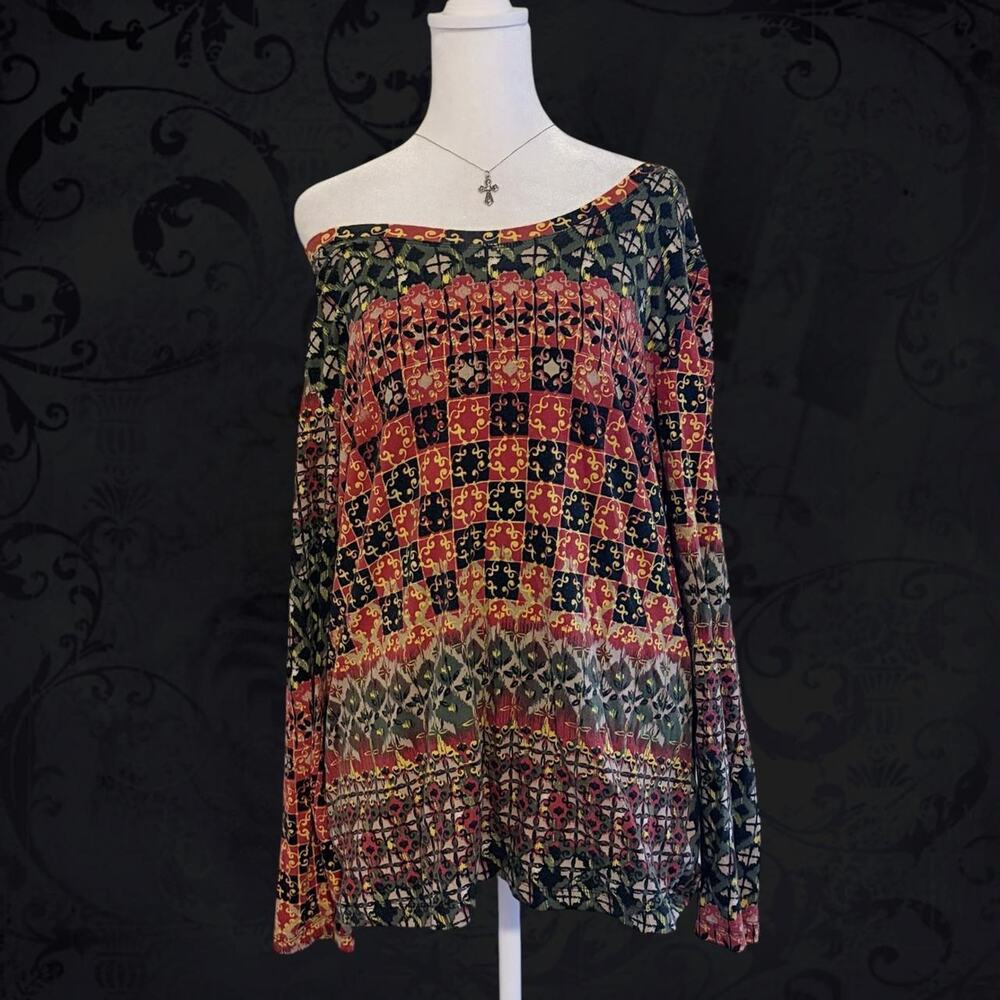Y2K vintage patchwork damask boho ethereal whimsigoth top